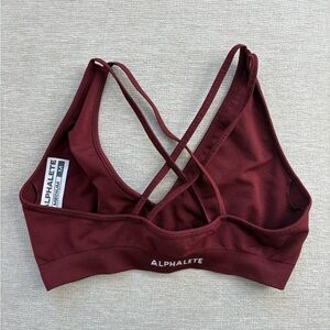 Alphalete Burgundy Sports Bra